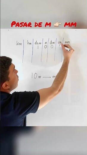 Como pasar de M a MM ✅ #matemáticas #fisica #longitudes #shorts #estudiantes #secundaria