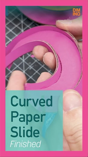 Finishing my curved 3D paper slide!