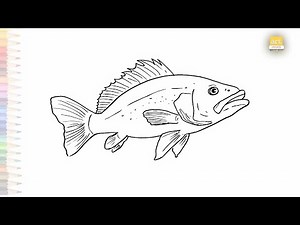 Walleye drawing easy | Outline sketches | How to draw A Walleye step by step easily | #artjanag