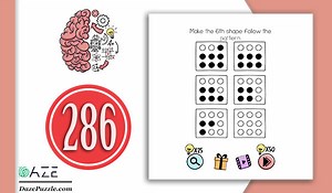 Brain Test Level 286 (NEW) Make the 6th shape follow the pattern