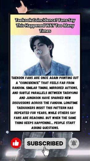 🔥 Taekook Coincidence? Fans Say This Happened WAY Too Many Times