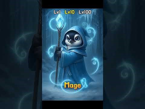 Cute Penguin Becomes a Powerful Ice Mage and Battles a Yeti ❄️🐧
