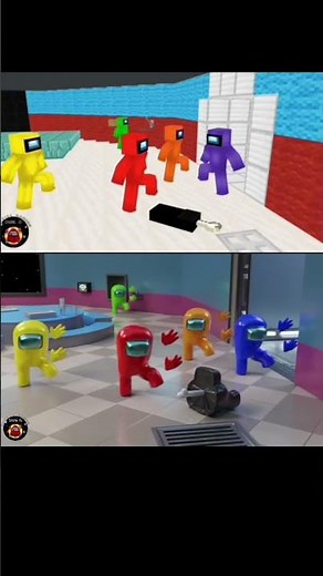 Among us 3D dancing anime with Among Us dance animation in minecraft #funny #gaming