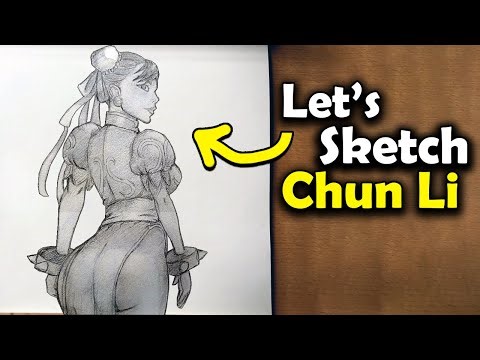 I Tried Sketching Chun-Li (Street Fighter) | Real-Time Drawing