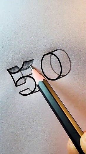 Number Calligraphy: How to Draw 3D Numbers