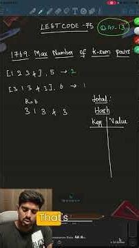 Day 13 of Leetcode75 - Max Number of k-sum Pairs - Part 1