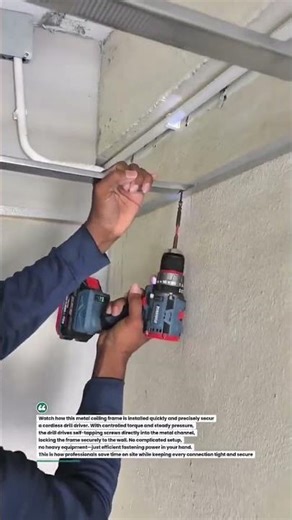 Install Metal Ceiling Frame Fast with Cordless Drill #DIY #Construction #Tools