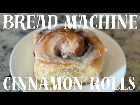 Easy Bread Machine Cinnamon Rolls Recipe with Glaze - Dough Cycle Recipe - Sweet Rolls #recipe