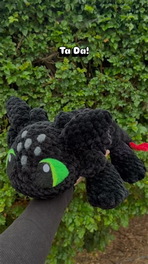 Luna Moth Crochet ૮꒰ ˶• ༝ •˶꒱ა on Instagram: "⋆✧ Baby Toothless Plushie 🖤 ✧⋆ ♡ I’m still so proud of how this cutie turned out! The camera doesn’t capture how big he is, but toothless is actually 2 whole feet o.o perfect size for cuddling!! 🥹🖤 ♥︎ Toothless is currently up for adoption! I hope he can find his forever home 🥺❤️ ꒰ᐢ. .ᐢ꒱₊˚⊹ ᰔ Pattern: @redmills_crochet 🖤 ૮꒰ ˶> ༝ <˶꒱ა ₊˚⊹ ᰔ [ Please do not copy my work or repost without credit. Thank you! ♡ ] ♥︎ How To Train Your Dragon httyd Too