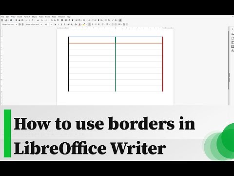 How to use borders in a table in LibreOffice Writer