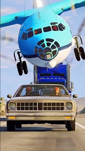 Airplane Crashes BeamNG Drive part #68 || BeamNG Drive By Emon || #shorts #crashdrive #beamngdrive