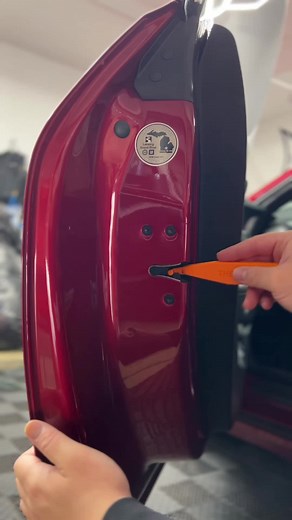 Ceramic tint installation on a frameless window #asmr 😮‍💨🔥