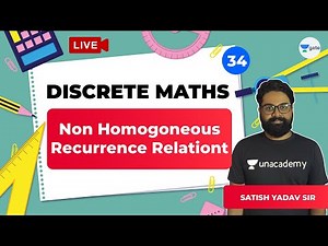 Non Homogeneous Recurrence Relation | Lec 34 | Discrete Mathematics | GATE CSE 2021 Exam