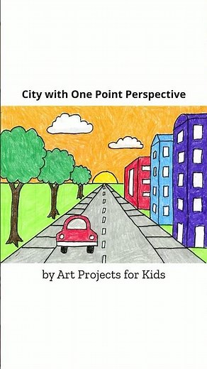 How to draw a city with one point perspective