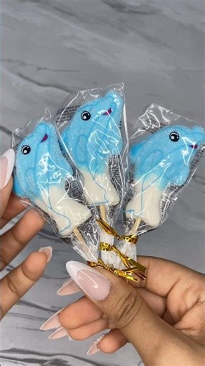 Dolphin Shaped Gummy Lollipop 🍭😍 #asmr #shorts