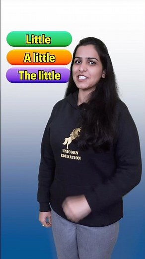 Difference between ‘Little’, ‘A little’ and ‘The little’ | English Grammar #shorts