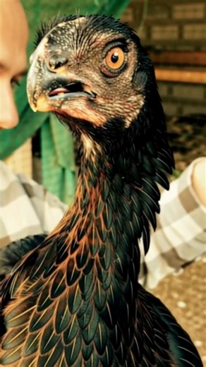 This chicken looks like it’s about to ask you to step outside. 🐔 Meet the Shamo, a tall, upright chicken breed originally developed in Japan from Thai fighting birds. Unlike most chickens that lean forward, Shamo stand almost vertical, with long necks, muscular bodies, and intense eyes that give them that “tiny dinosaur” energy. They were historically bred for strength and posture, which is why they move more like a little feathered bodybuilder than a typical farm chicken. Basically… if chicken