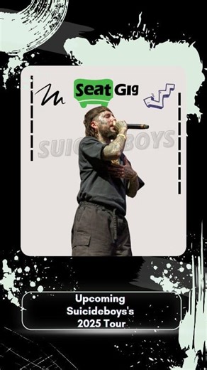 Suicideboys Tour 2025 Get ready to experience an unforgettable night filled with incredible music, high-energy performances, and unforgettable memories! Join Suicide boys as they hit the road and bring the party to you! 🔥 Don’t miss it — grab your tickets now at Seatgig. #suicideboys #suicideboystour #suicideboys2025 #suicideboyslive #rapconcert #trapmusic #hiphopconcert #hiphopvibes #rapshow #hiphopshow #undergroundrap #rapcommunity #concertnight #concertvibes #livemusic #musiclovers #tour2025