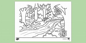 Forest Colouring Page