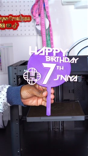 This is my FIRST time ever designing a 3D-printed cake topper from scratch and I printed it myself!