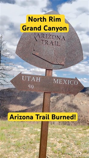 Burned Arizona Trail on the North Rim of the Grand Canyon #arizonatrail #hiking #grandcanyon