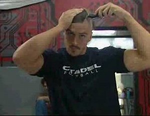 Big Brother 8 USA Nick shaving his head into a mohawk 7/30
