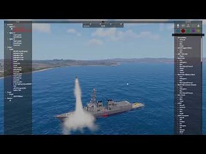 ArmA 3 Launching Cruise Missile from Arleigh Burke class destroyer (HAFM mod)