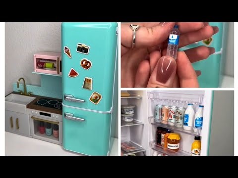 Mini Brands Fill the fridge ASMR ✨ Restock mini fridge ✨ TikTok Complications ✨
