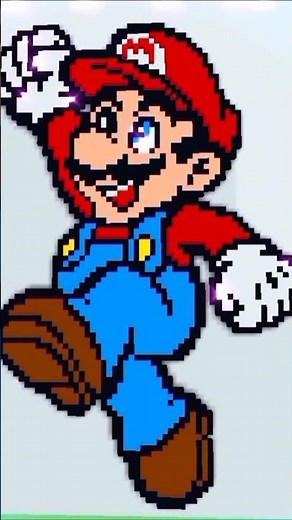 I Built Giant Mario Pixel Art in Minecraft! 🎮🧱