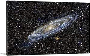 Amazon.com: ARTCANVAS Andromeda Spiral Galaxy in Blue Hubble Telescope Canvas Art Print Stretched Framed Painting Picture Poster Giclee Wall Decor - 40" x 26" (1.50" Deep): Posters & Prints