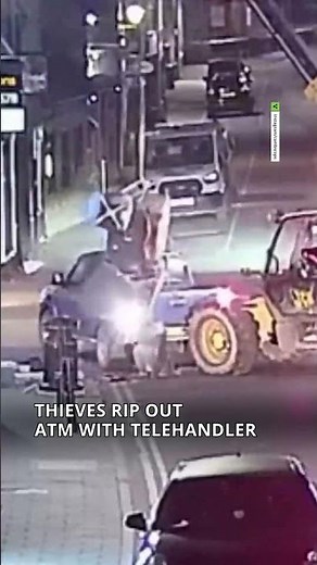 Thieves rip out a cash machine using a stolen telehandler in the UK #dochub #BritishCrime #Thieves