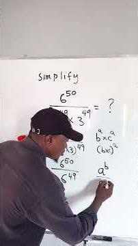 Simplifying a challenging exponent. #maths