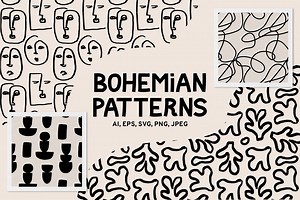 Bohemian Patterns Collection, a Pattern Graphic by Felizabeth Design