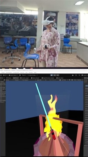 Light saber in unity #lightsaber #unity #vrheadset