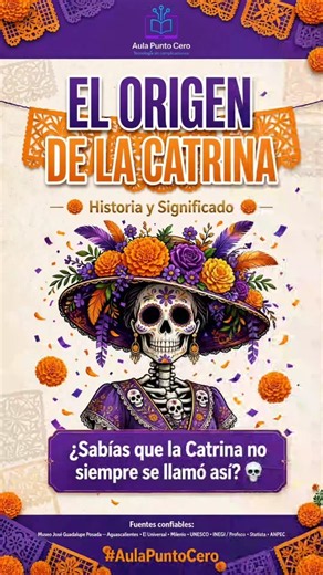 EL ORIGEN DE LA CATRINA: Historia y Significado #Aulapuntocero