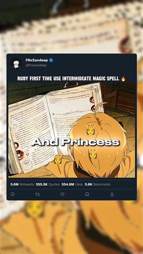 RUDY FIRST TIME USE INTERMIDEATE MAGIC SPELL 🔥#joblessreincarnation #anime #isekai