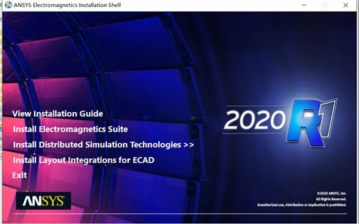 ANSYS Electronics2020R1（HFSS） 安装教程