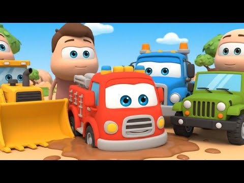 Rescue the Fire Truck Stuck in the Mud 🚒 | Kids Song | 3D Cartoon for Children