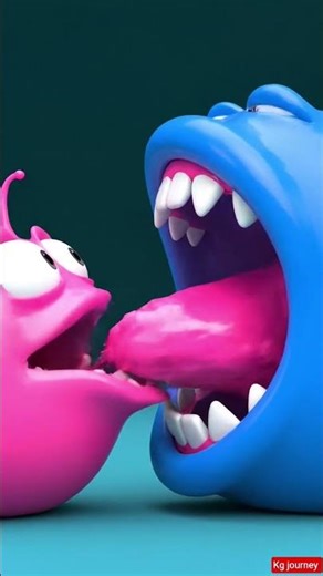 Funny Predator-Prey 3D Animation – Whimsical Blobs