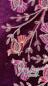 Velvet Anarkali …. 36-46; ₹ 4500/- …..Book 9267951520 | Asin Boutique