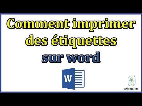 Comment imprimer des étiquettes sur word