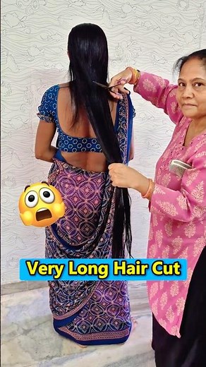 Very Long Hair Cut ✂️ Amazing Hair Transformation 😱 Long to Medium Haircut