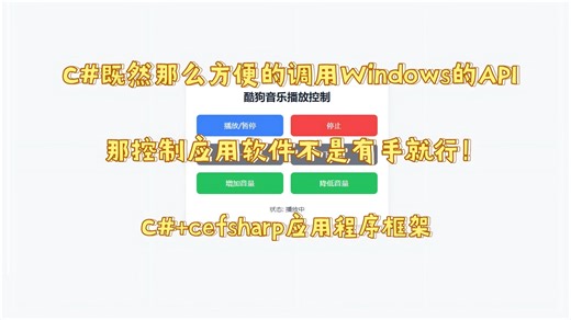 C#既然那么方便的调用Windows的API，那控制应用软件不是有手就行！
