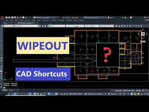 wipeout command in autocad | how to hide objects | CAD Shortcuts