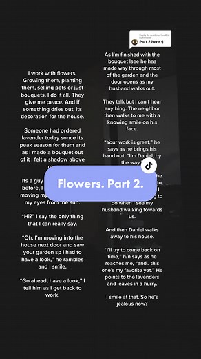 Replying to @readerwriter2 Flowers. Part 2. #reader #imagine #booktok ... | TikTok