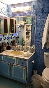 DIY Mermaid Transformation Bathroom, Part 3 🧜🏼‍♂🧜🏼 #shorts