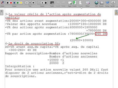 Comptabilité des sociétés : Vidéo N 5 "Exercice corrigé augmentation du capital" corrigé