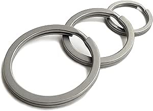 Key Ring for Keychains,Titanium Keyrings Key Chain Holder for Car/House Keys(L+M+S)