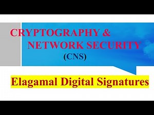 #ElgamalDigitalSignature | ELGAMAL DIGITAL SIGNATURE ALGORITHM #jntuh #feed #conceptclearbydrmvk
