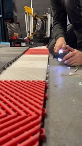 Installing our red smooth pvc with dark grey raised disk checkered design in front of our new coffee shop 👌☕️ Not possible without @flex_tools_uk , the perfect tools for the perfect floor transformation! 🙌 #garagestyle #garage #garageflooring #garagetransformation #garagemakeover | Garage Style Ltd